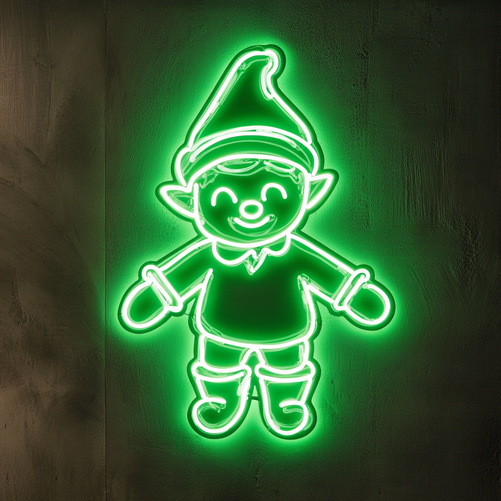 Elf - Green Neon Sign, 24 Inches