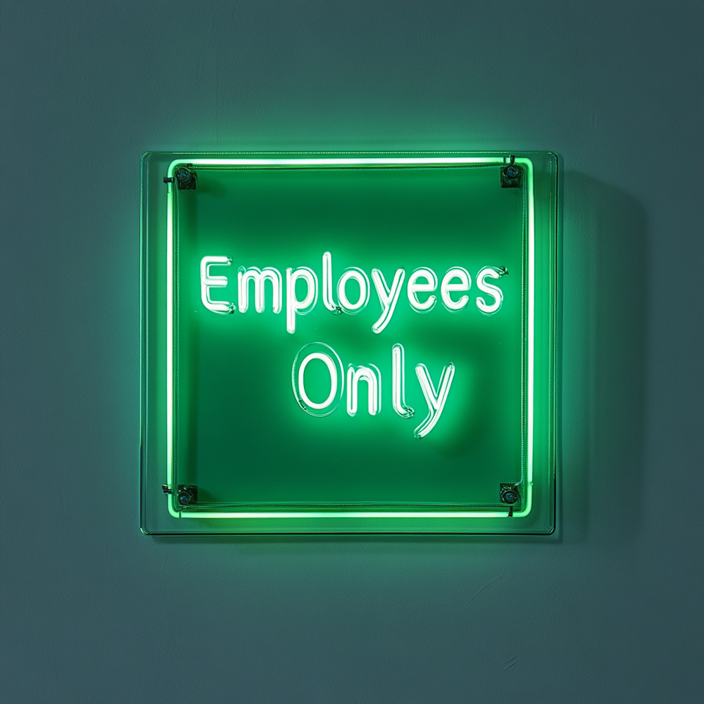 Employees Only - Green Neon Sign, 18 Inches