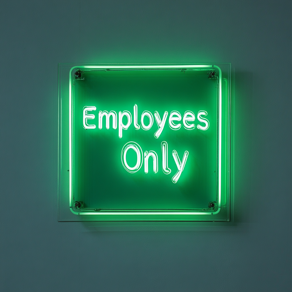 Employees Only - Green Neon Sign, 24 Inches