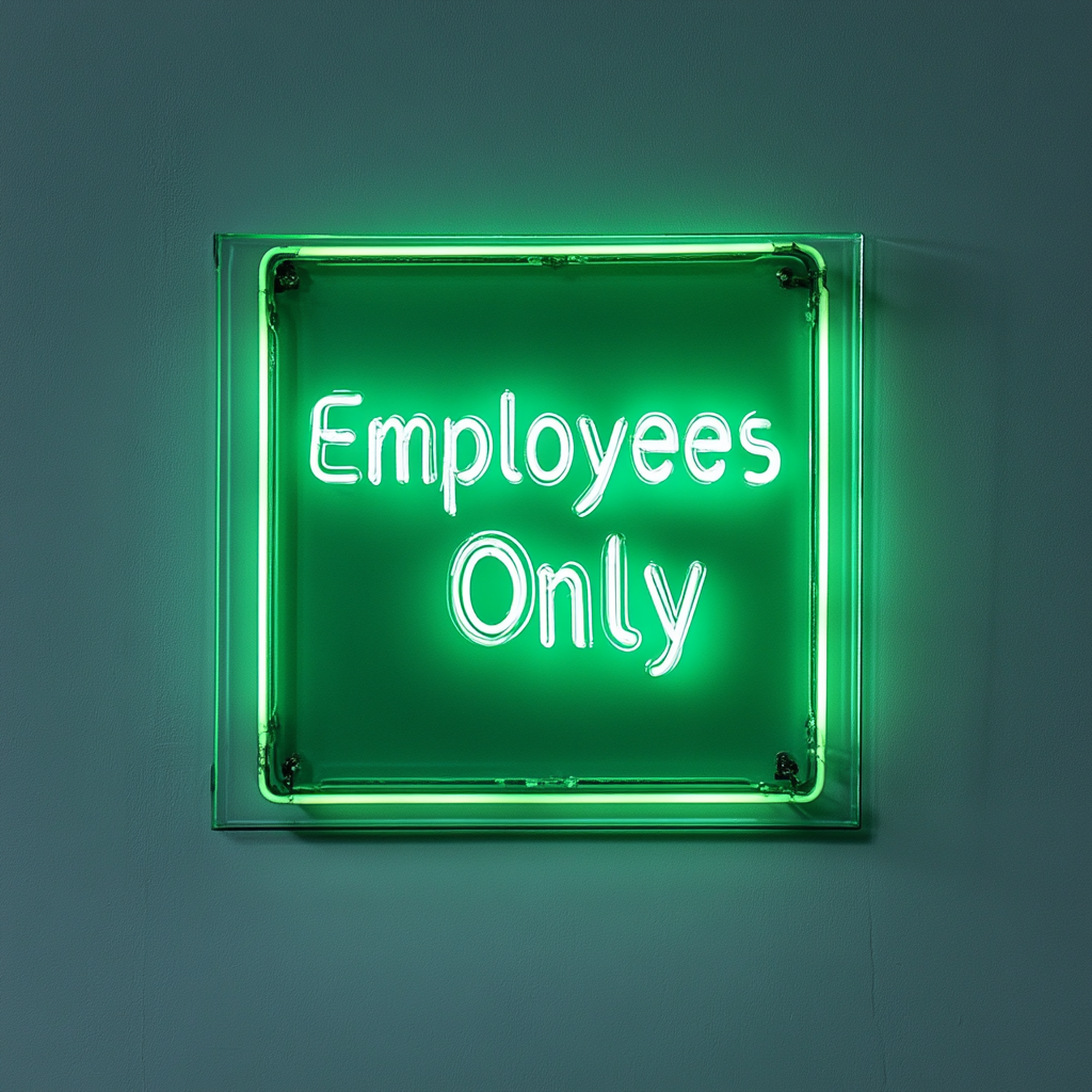 Employees Only - Green Neon Sign, 18 Inches