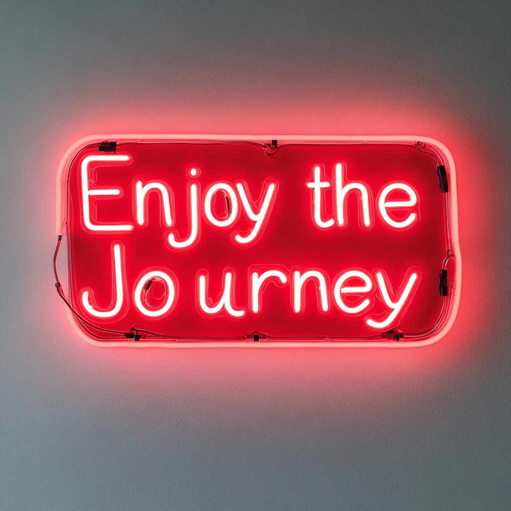 Enjoy the Journey - Red Neon Sign, 18 Inches