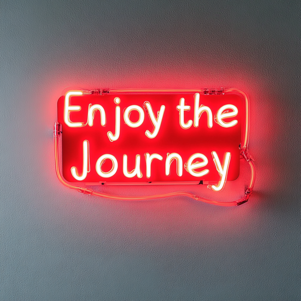 Enjoy the Journey - Red Neon Sign, 18 Inches