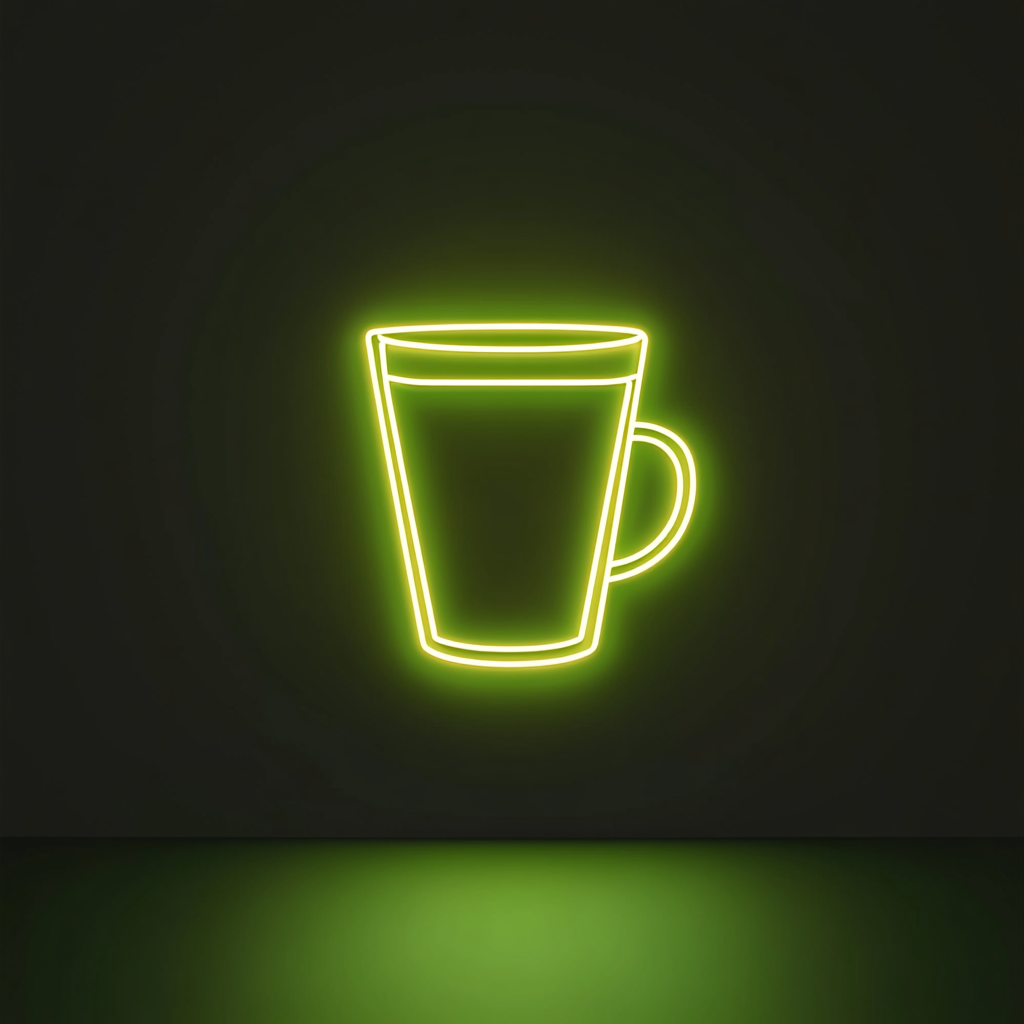Espresso Shot Glass - Green Neon Sign, 24 Inches