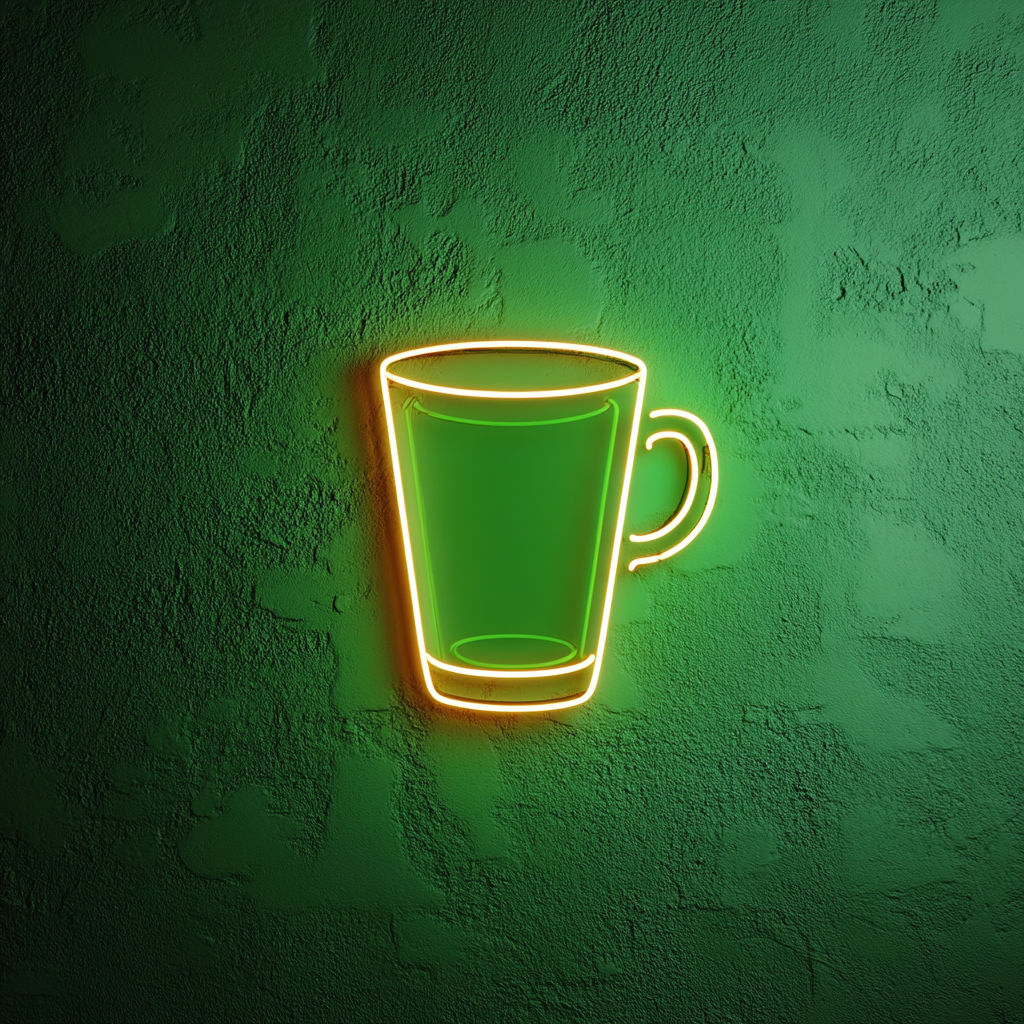 Espresso Shot Glass - Green Neon Sign, 24 Inches