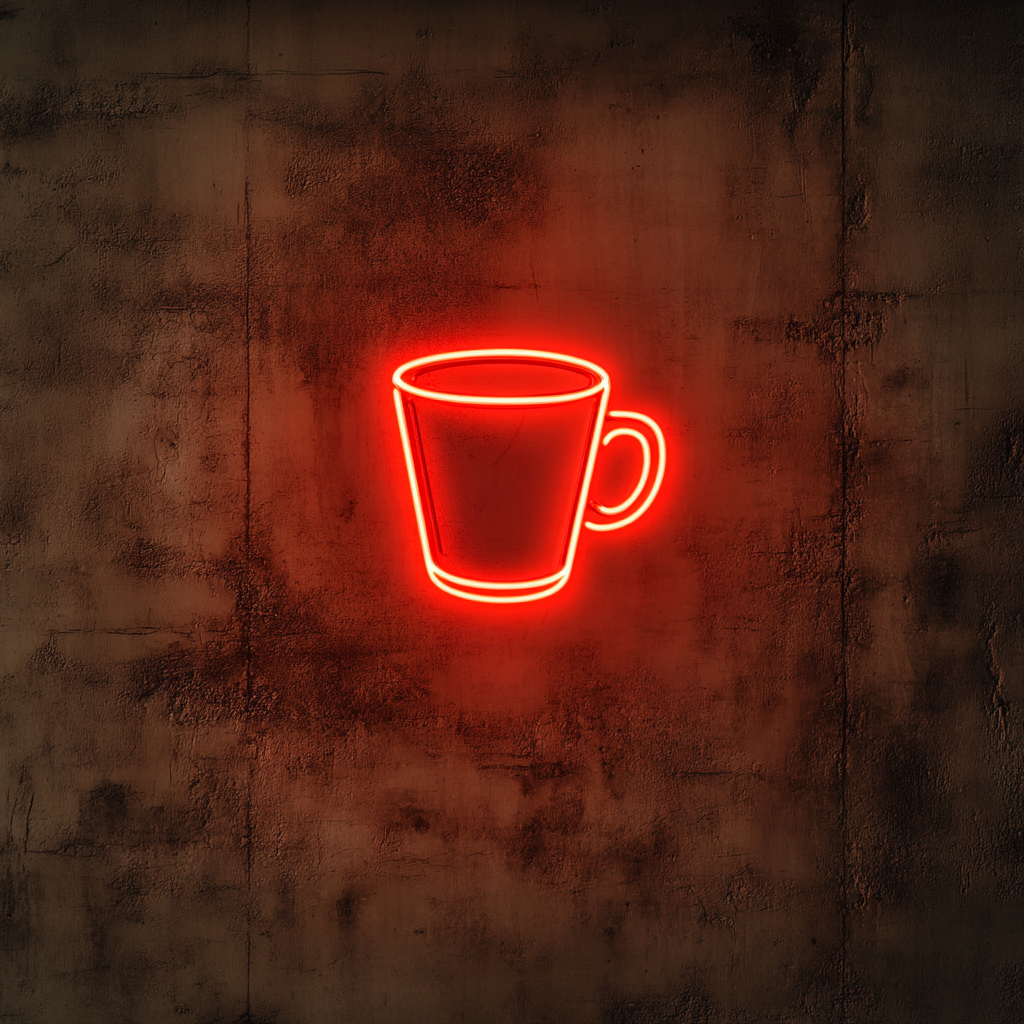 Espresso Shot Glass - Red Neon Sign, 24 Inches