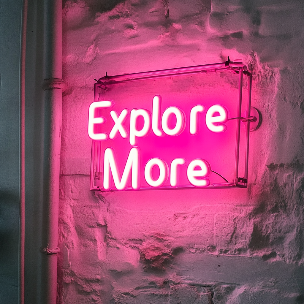 Explore More - Pink Neon Sign, 18 Inches