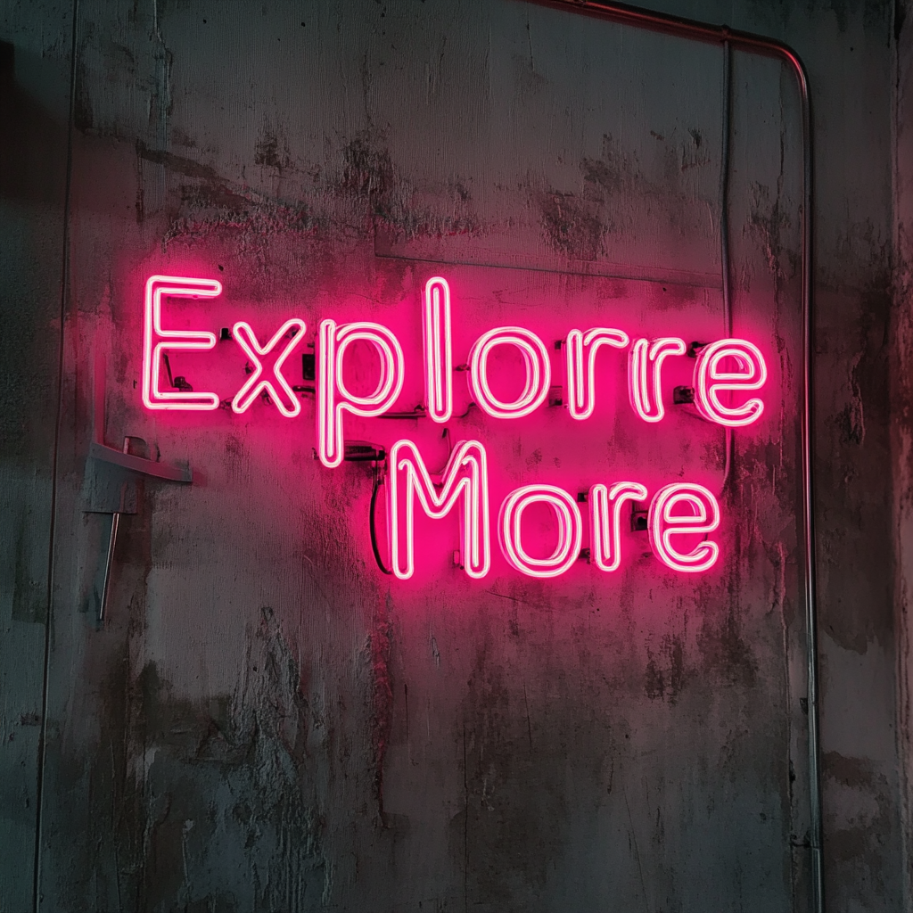 Explore More - Pink Neon Sign, 18 Inches