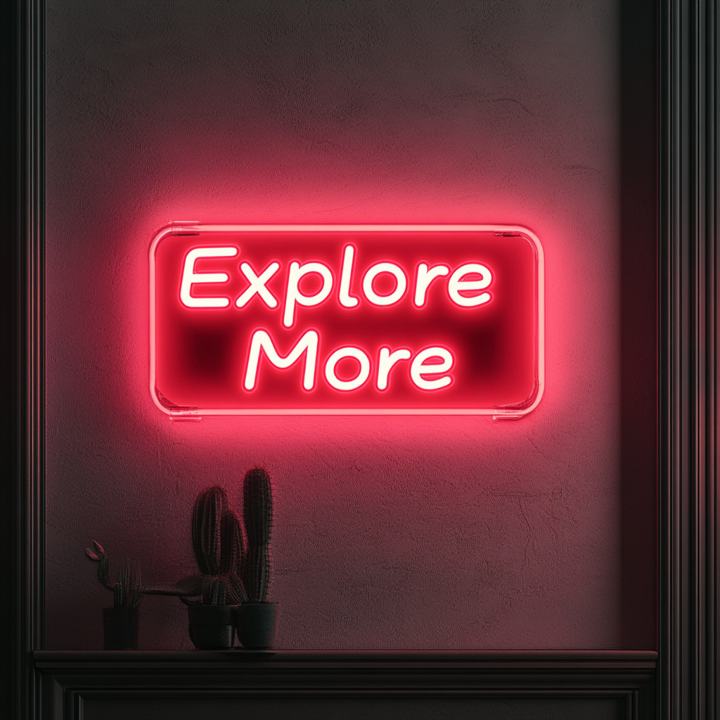 Explore More - Red Neon Sign, 18 Inches