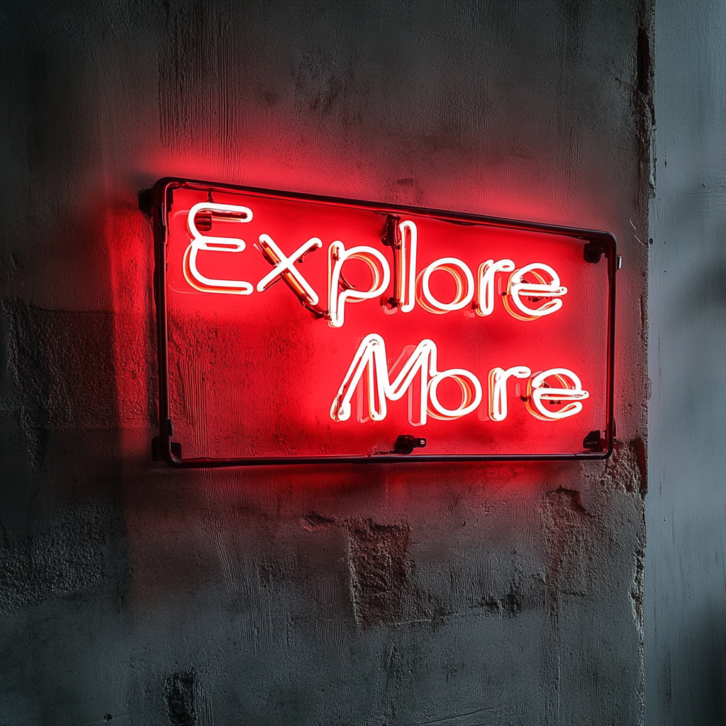 Explore More - Red Neon Sign, 18 Inches