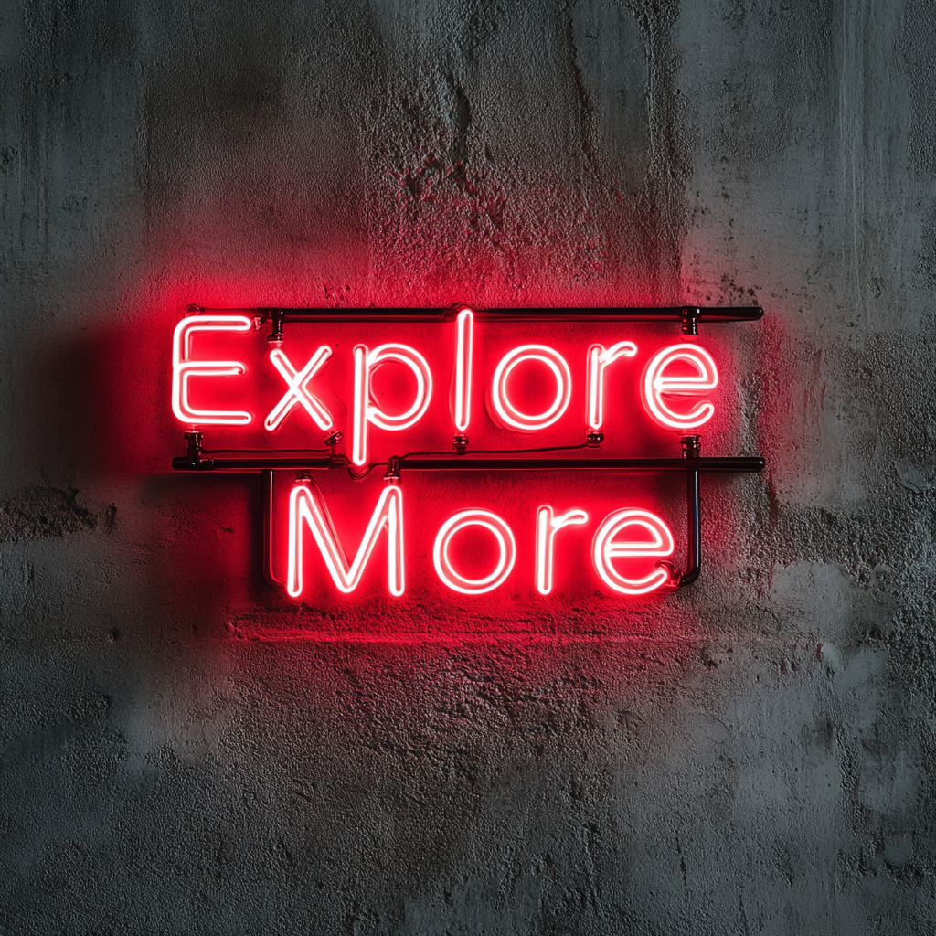 Explore More - Red Neon Sign, 24 Inches