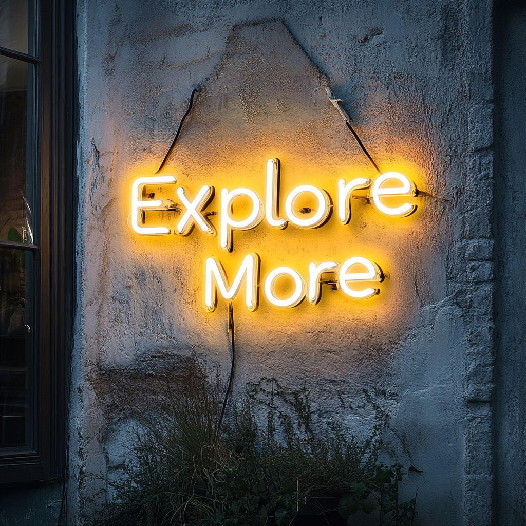 Explore More - Yellow Neon Sign, 18 Inches