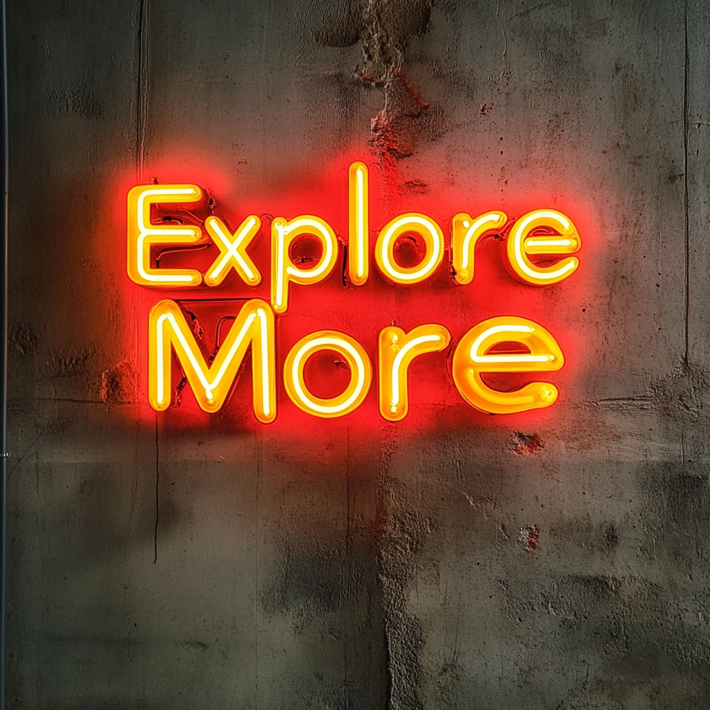 Explore More - Yellow Neon Sign, 18 Inches