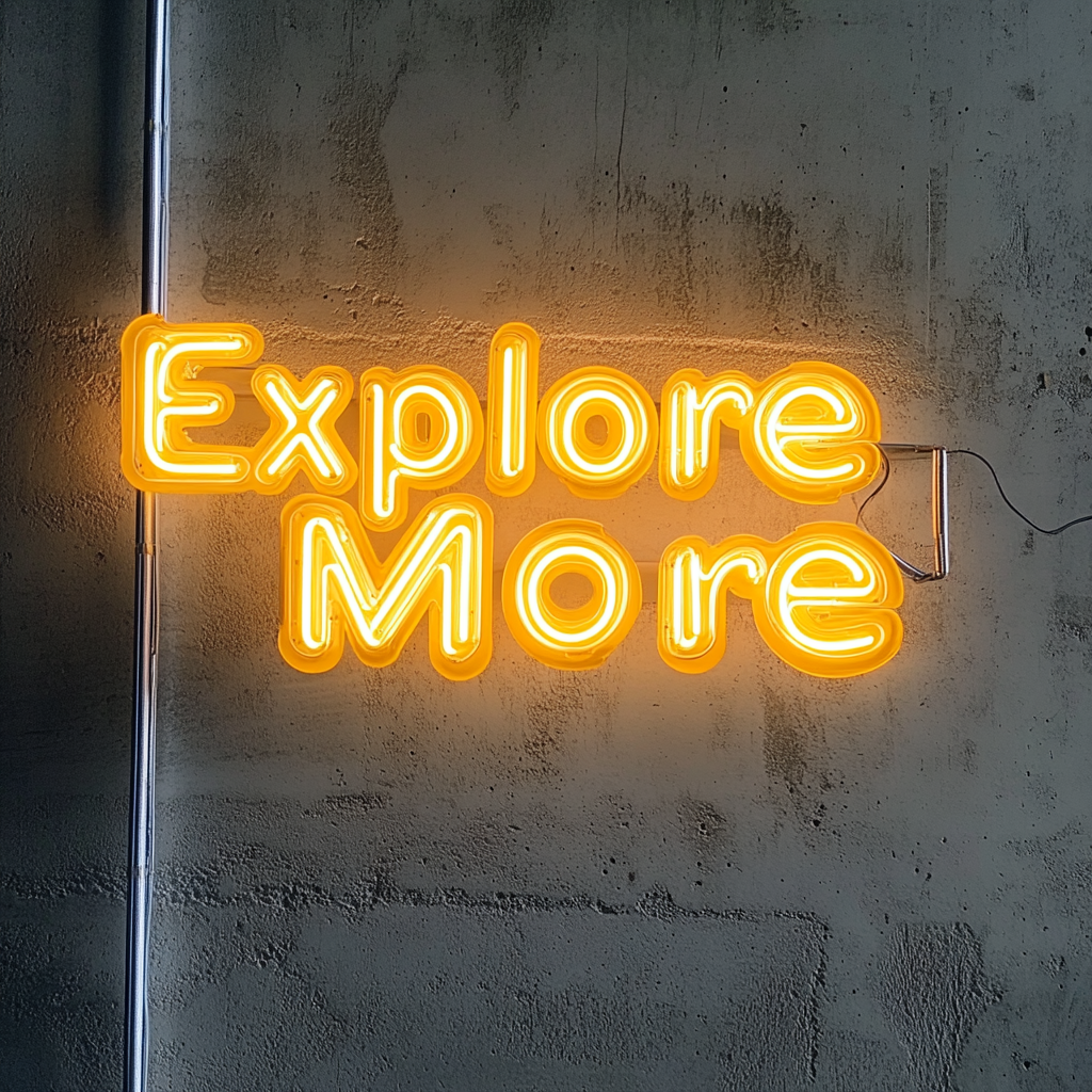 Explore More - Yellow Neon Sign, 24 Inches
