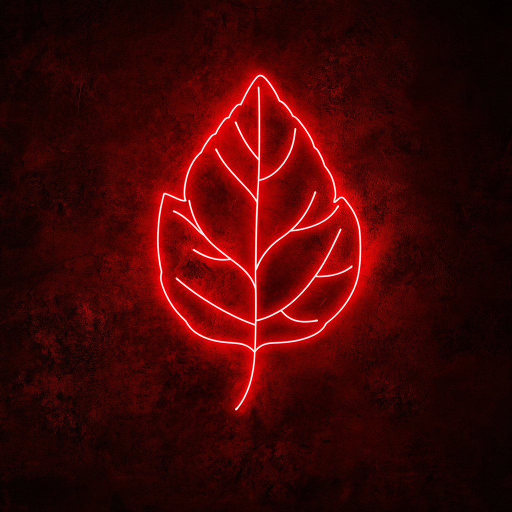 Falling Leaves - Red Neon Sign, 24 Inches