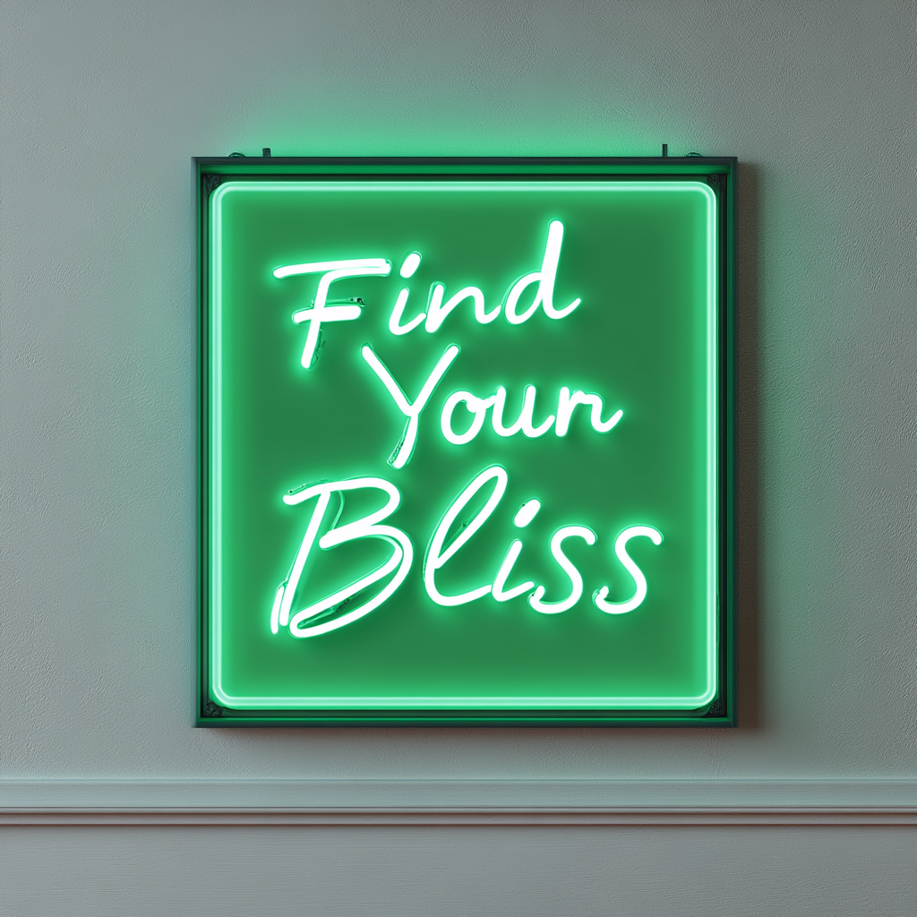 Find Your Bliss - Green Neon Sign, 24 Inches