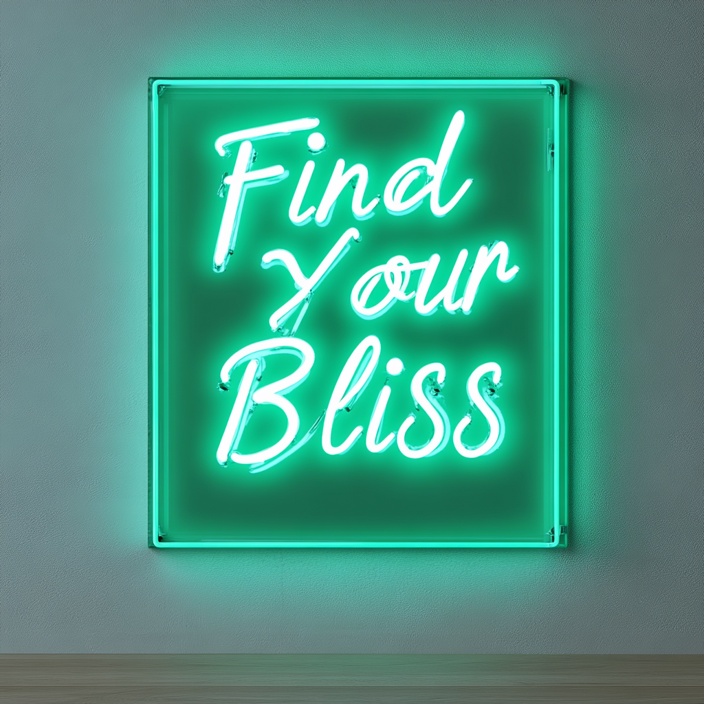 Find Your Bliss - Green Neon Sign, 24 Inches