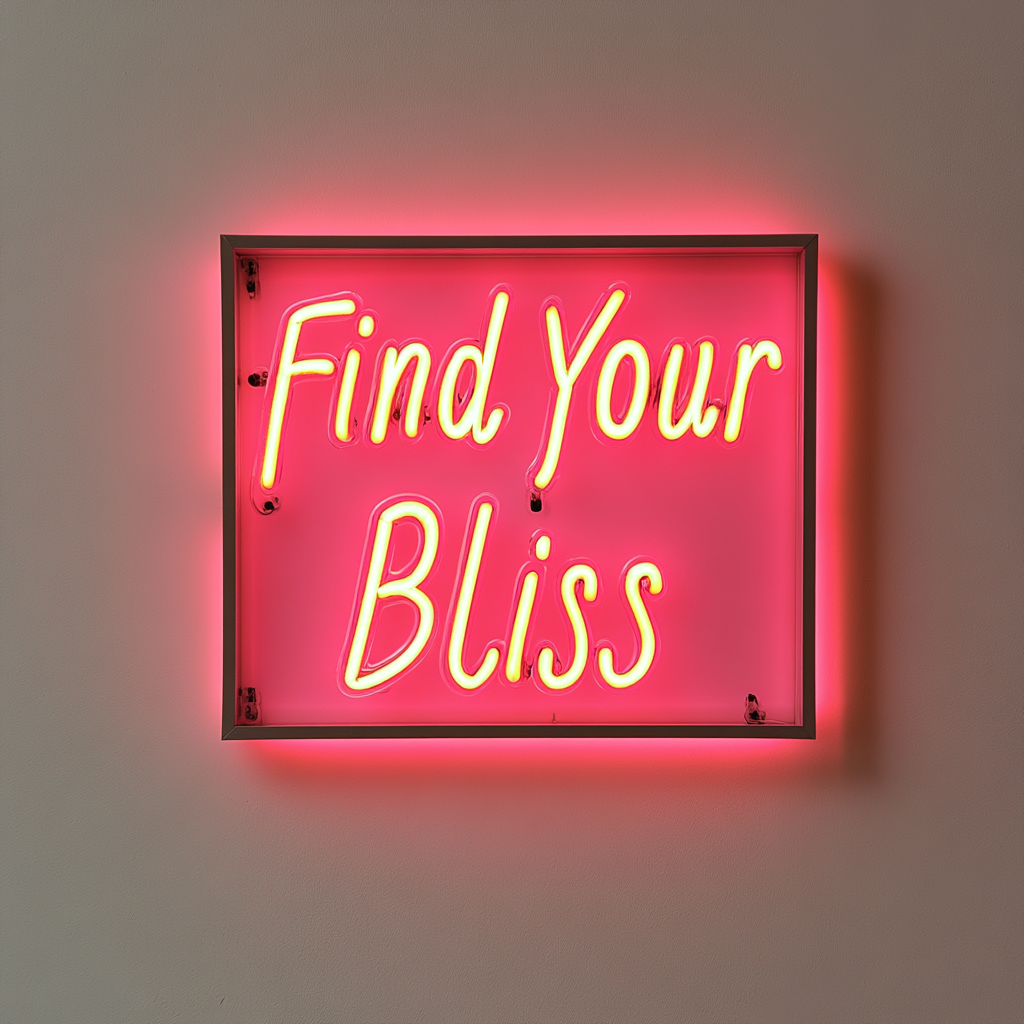 Find Your Bliss - Pink Neon Sign, 18 Inches