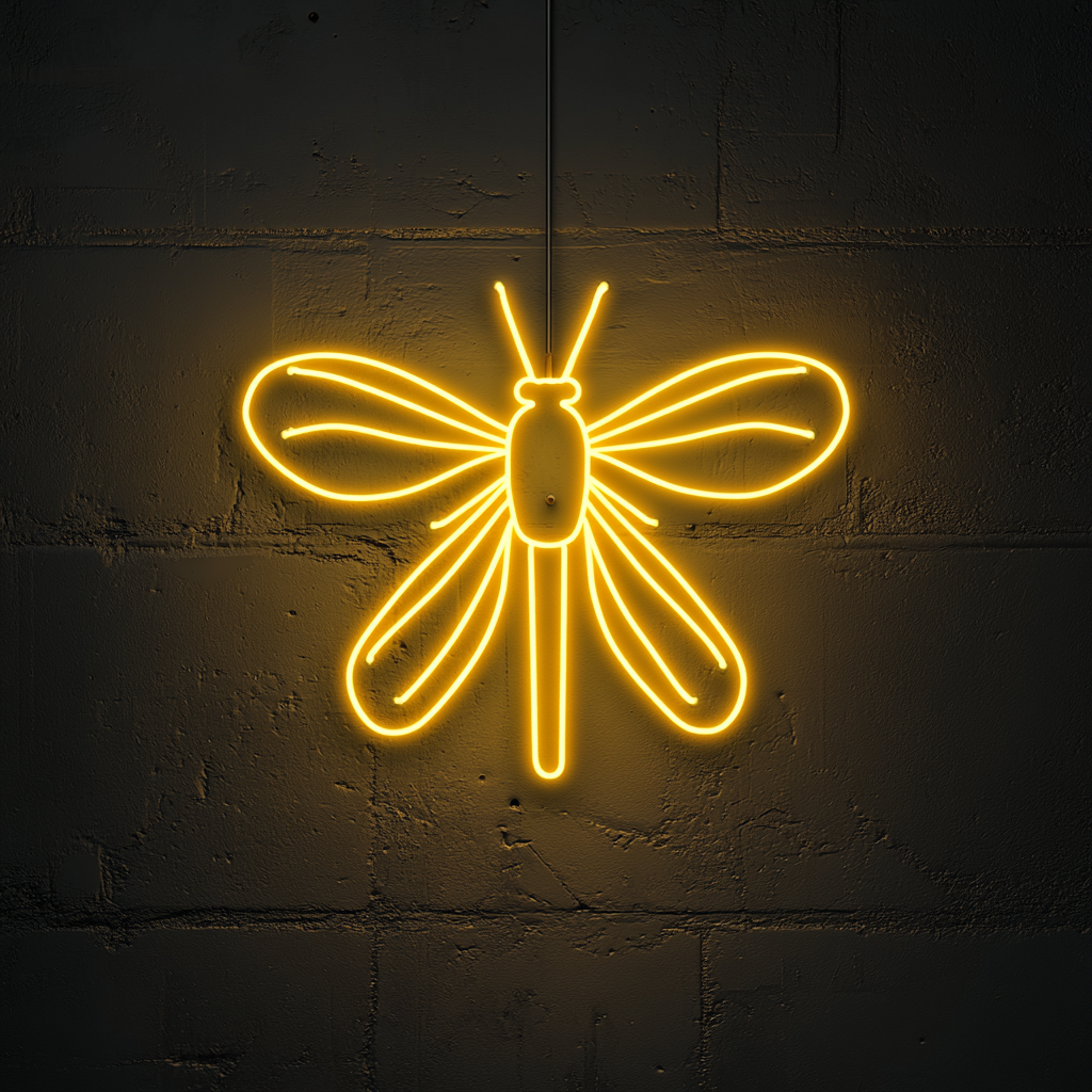 Firefly - Yellow Neon Sign, 18 Inches