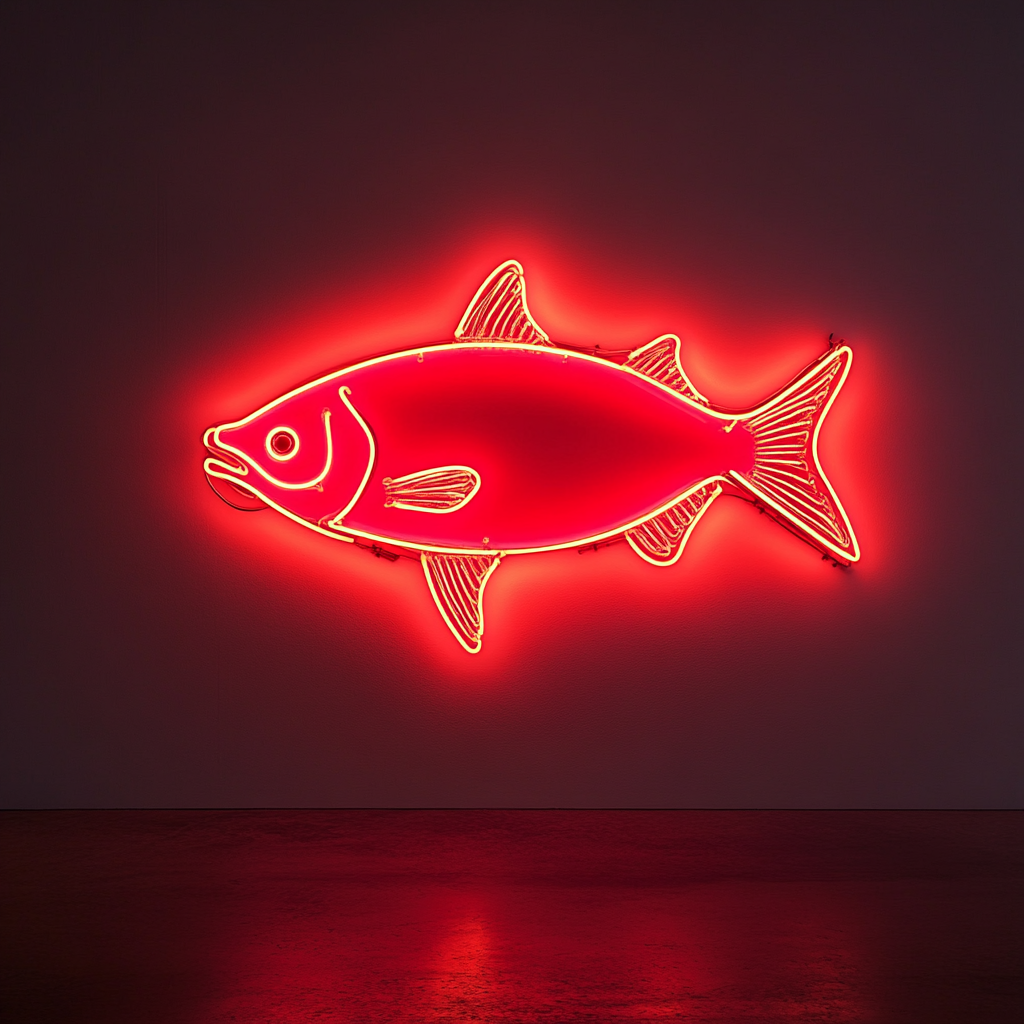 Fish - Red Neon Sign, 18 Inches