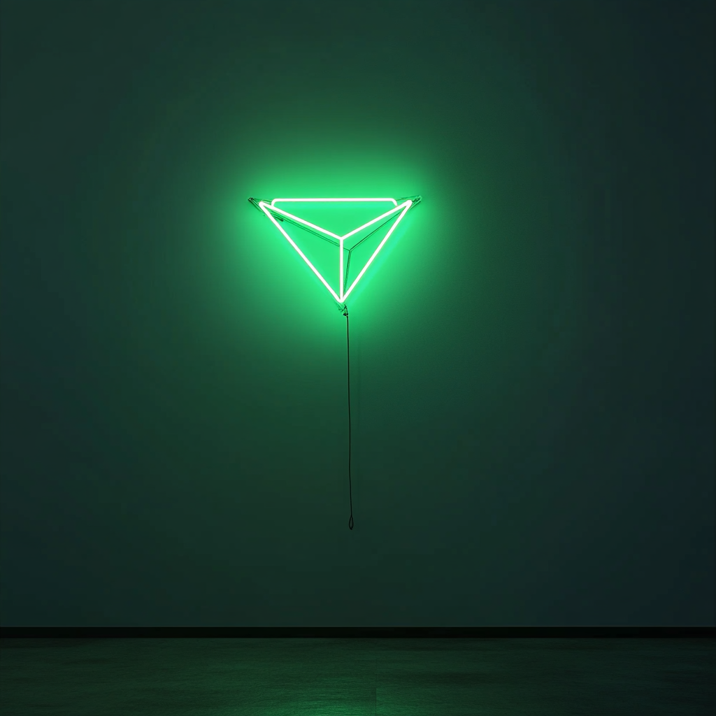 Flying Kite - Green Neon Sign, 24 Inches
