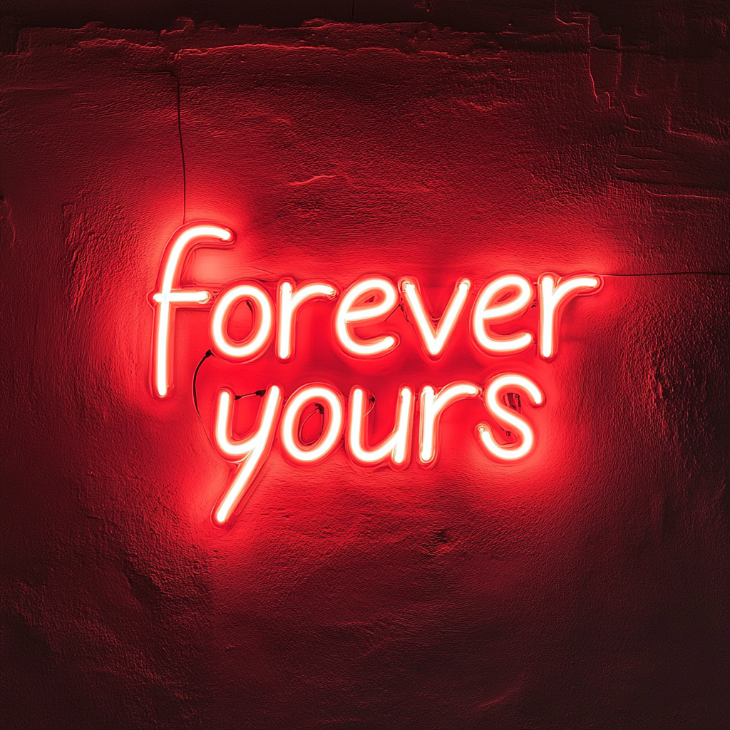 Forever Yours - Red Neon Sign, 18 Inches