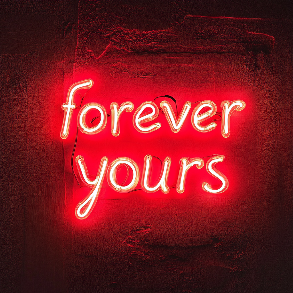 Forever Yours - Red Neon Sign, 18 Inches