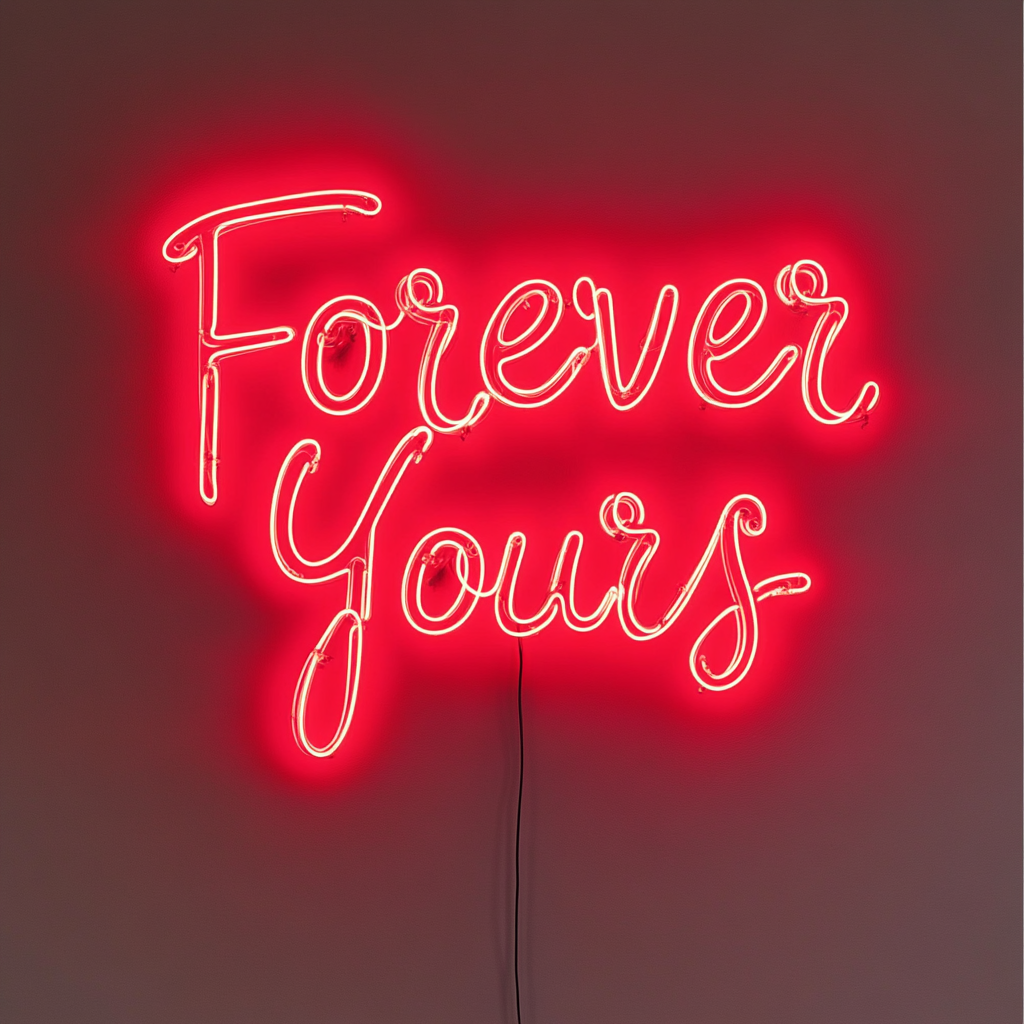 Forever Yours - Red Neon Sign, 18 Inches