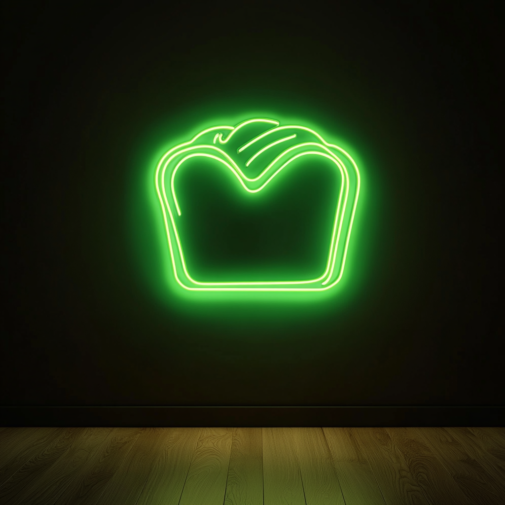 Fresh Baked Bread - Green Neon Sign, 18 Inches