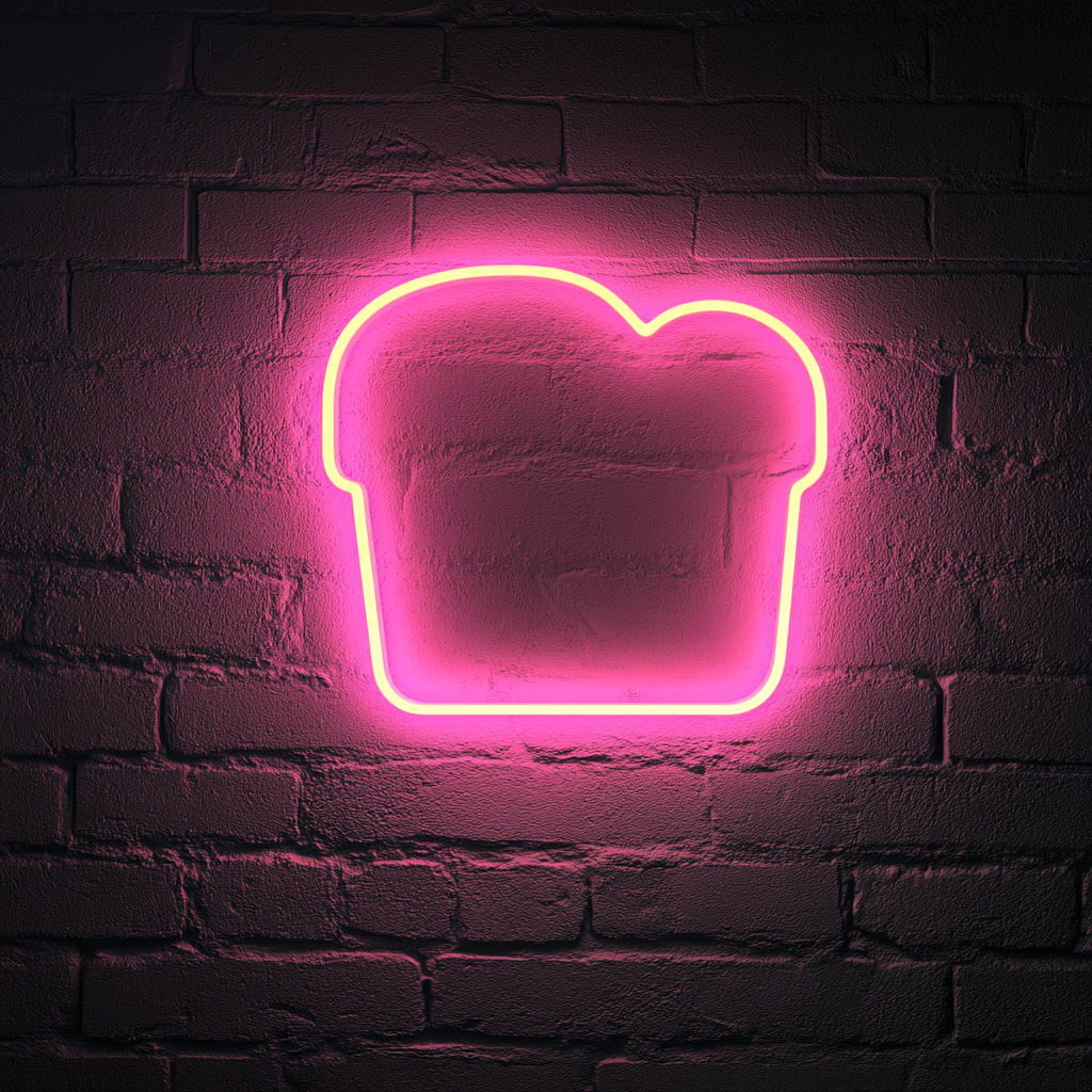 Fresh Baked Bread - Pink Neon Sign, 24 Inches