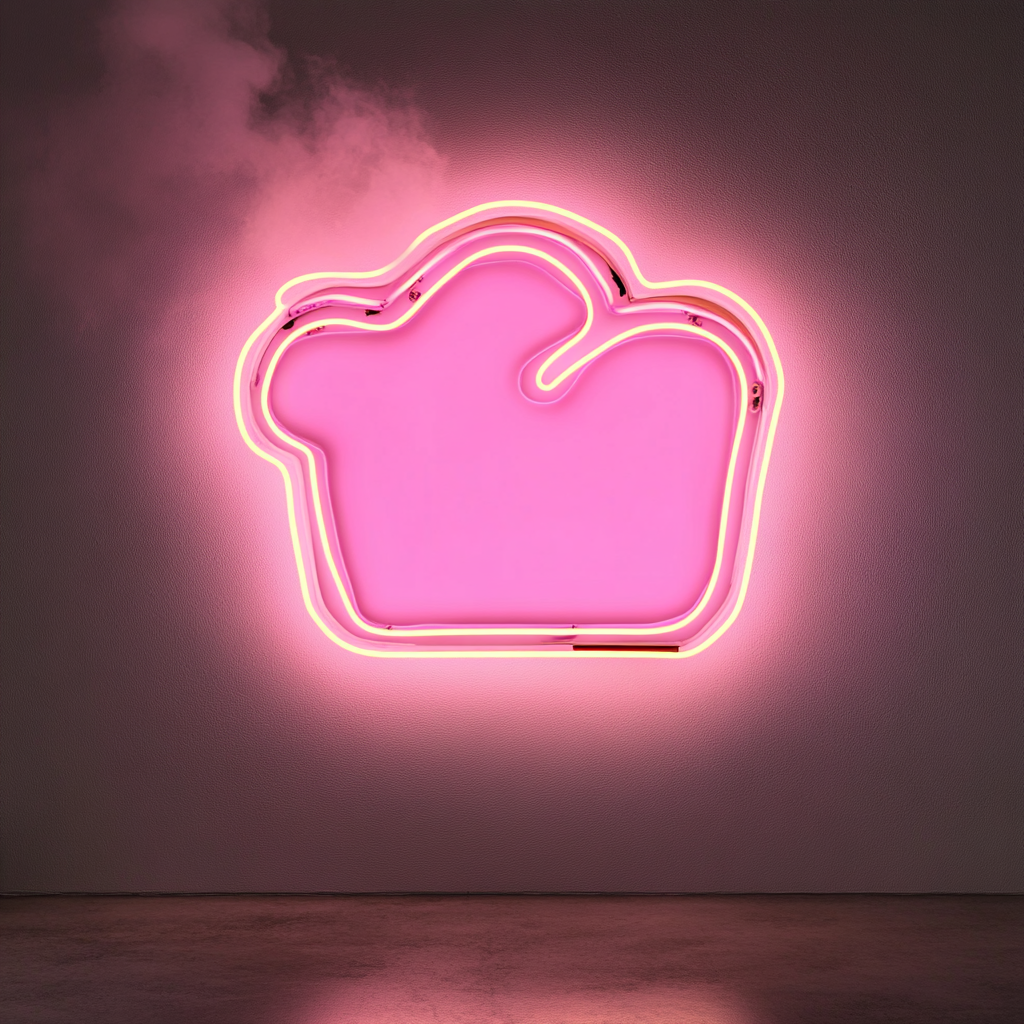 Fresh Baked Bread - Pink Neon Sign, 24 Inches