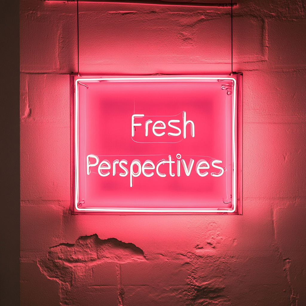 "Fresh Perspectives" - Pink Neon Sign, 24 Inches