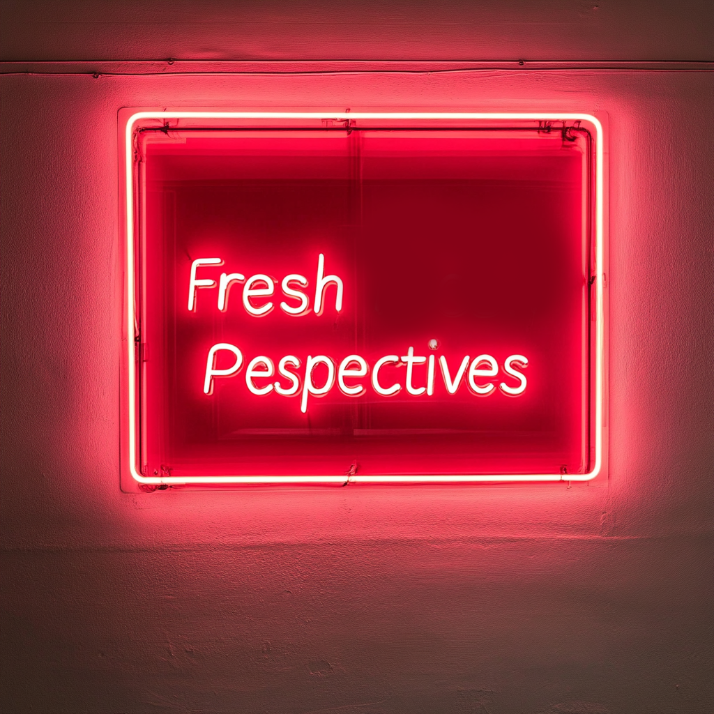 "Fresh Perspectives" - Red Neon Sign, 24 Inches