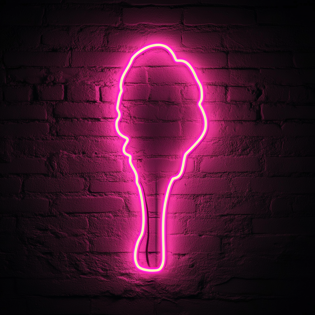 Fried Chicken Drumstick - Pink Neon Sign, 18 Inches