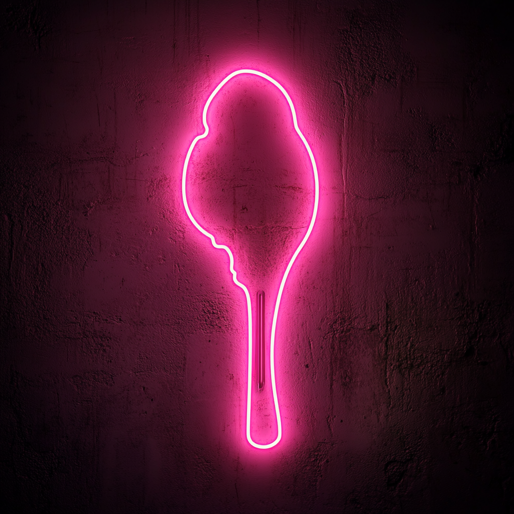 Fried Chicken Drumstick - Pink Neon Sign, 18 Inches