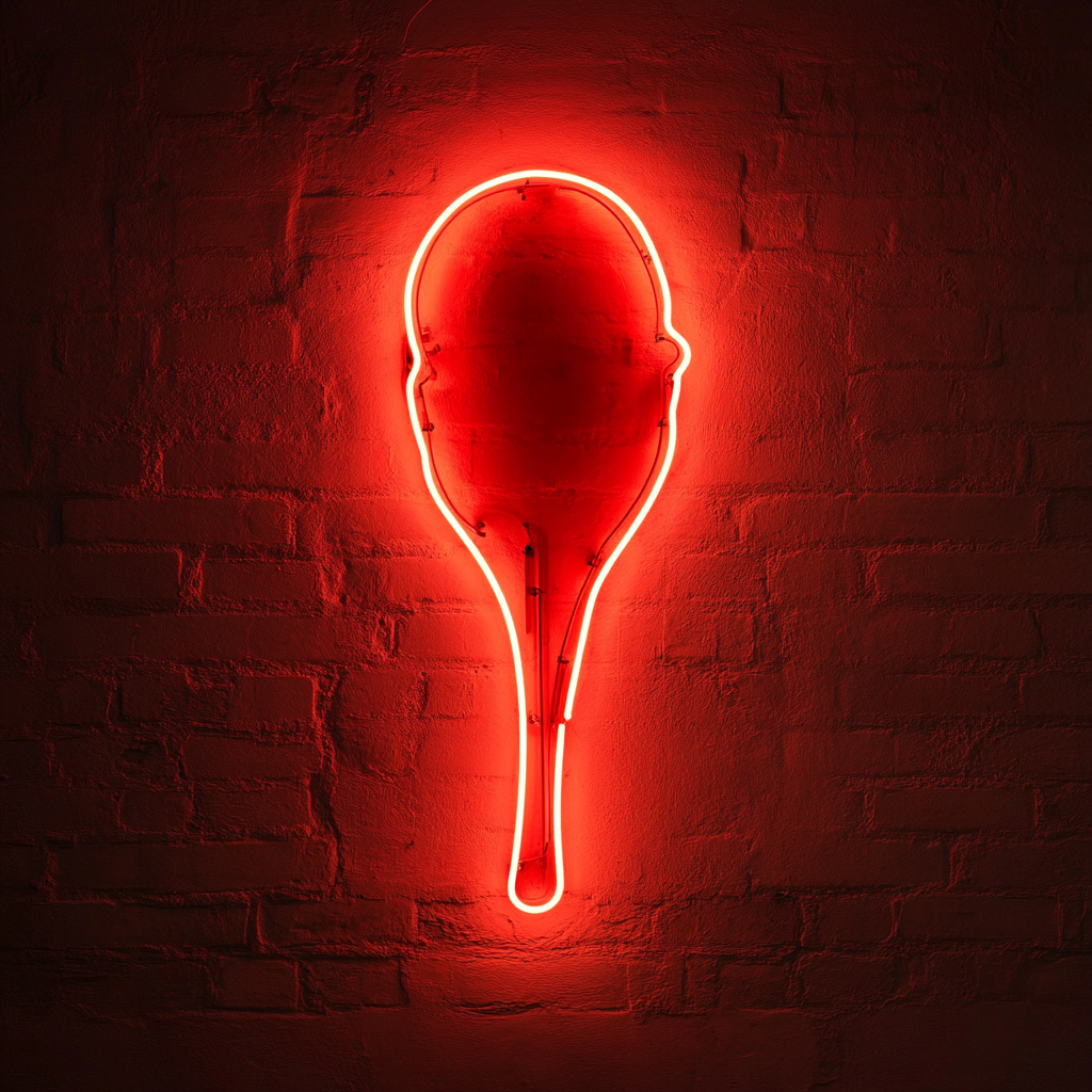 Fried Chicken Drumstick - Red Neon Sign, 18 Inches