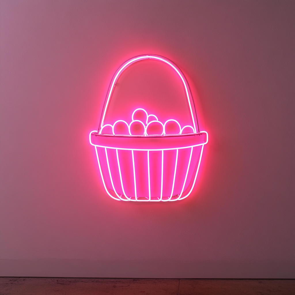 Fruit Basket - Pink Neon Sign, 18 Inches