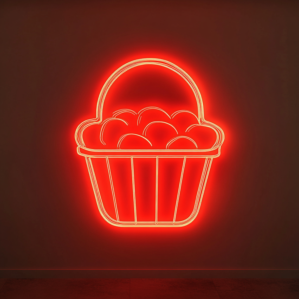 Fruit Basket - Red Neon Sign, 18 Inches
