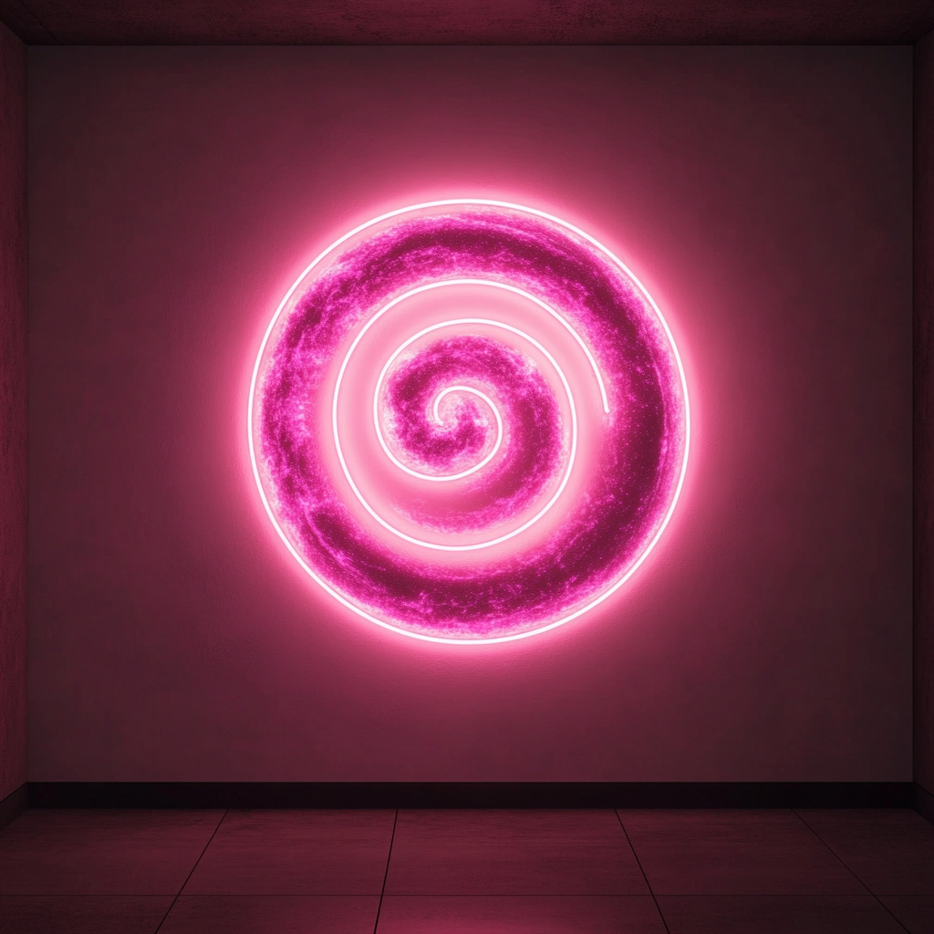 Galaxy Swirl - Pink Neon Sign, 18 Inches