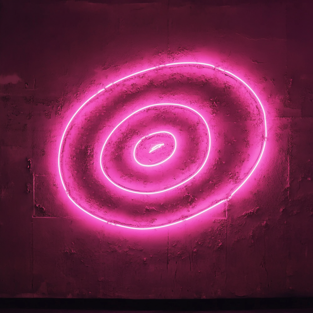 Galaxy Swirl - Pink Neon Sign, 18 Inches