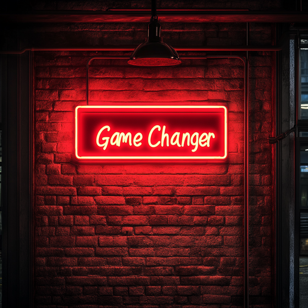 "Game Changer" - Red Neon Sign, 24 Inches
