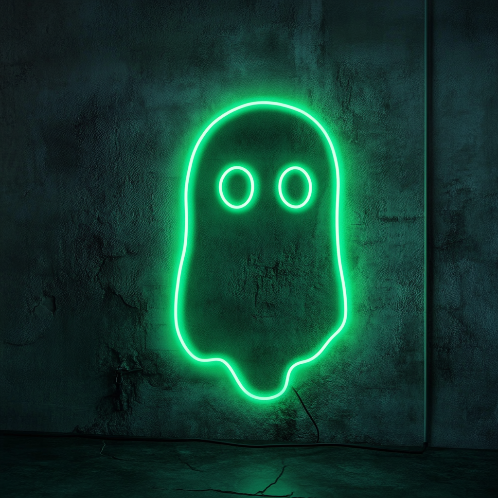 Ghost - Green Neon Sign, 24 Inches