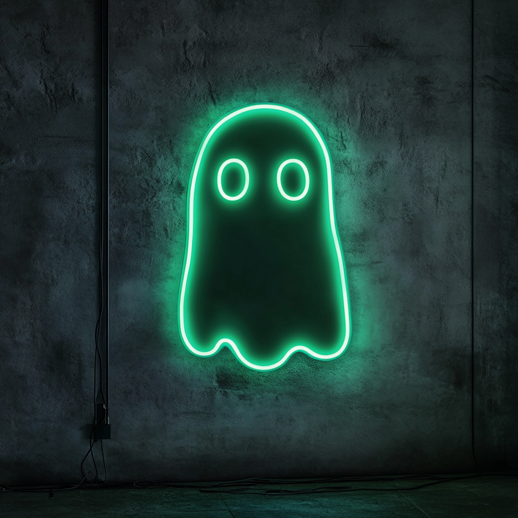 Ghost - Green Neon Sign, 24 Inches