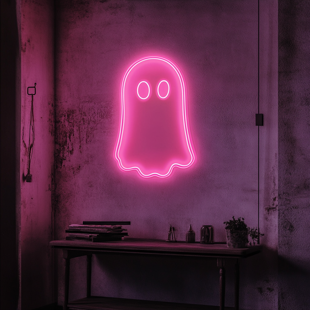 Ghost - Pink Neon Sign, 24 Inches