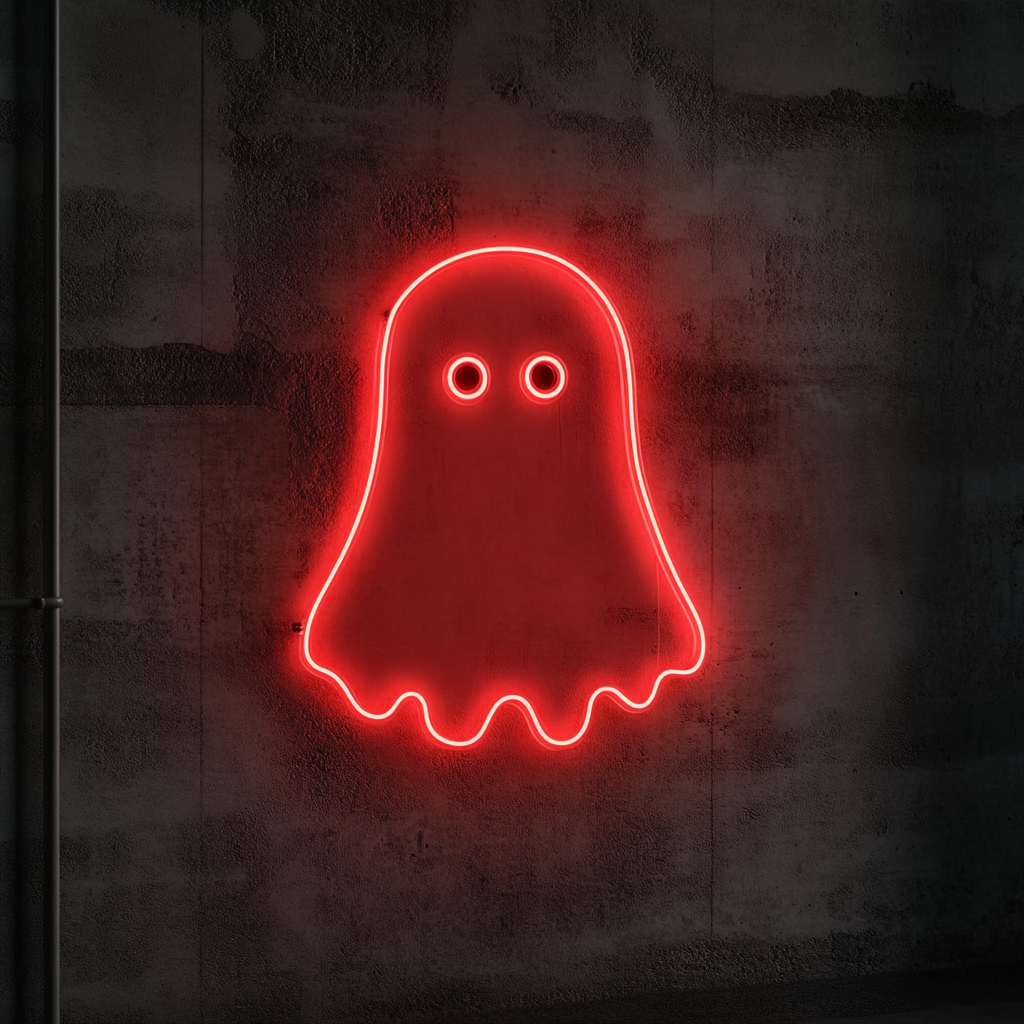 Ghost - Red Neon Sign, 18 Inches