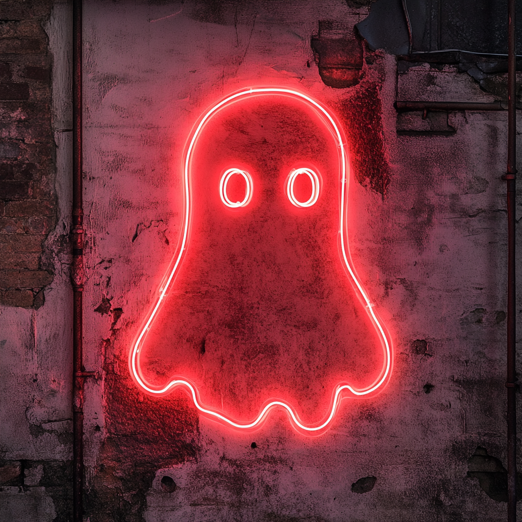 Ghost - Red Neon Sign, 24 Inches