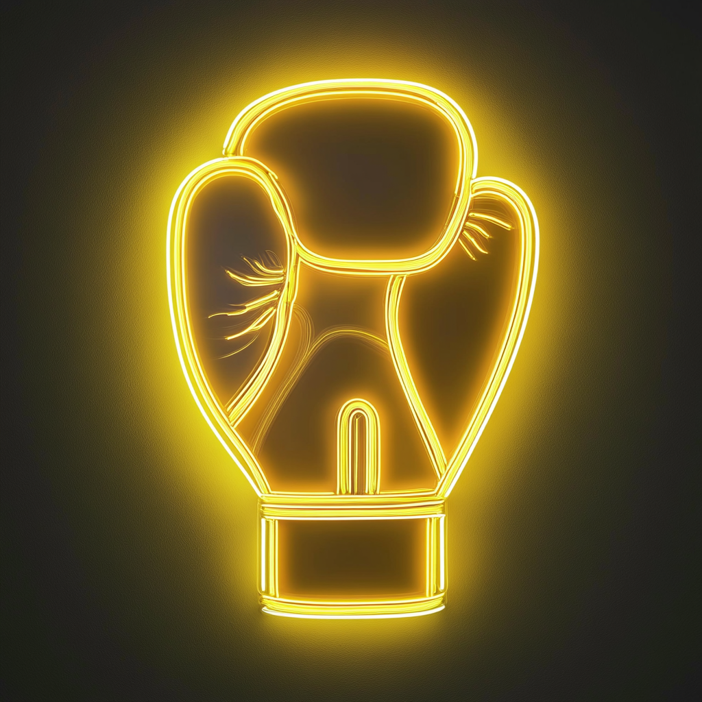 Gloves - Yellow Neon Sign, 18 Inches