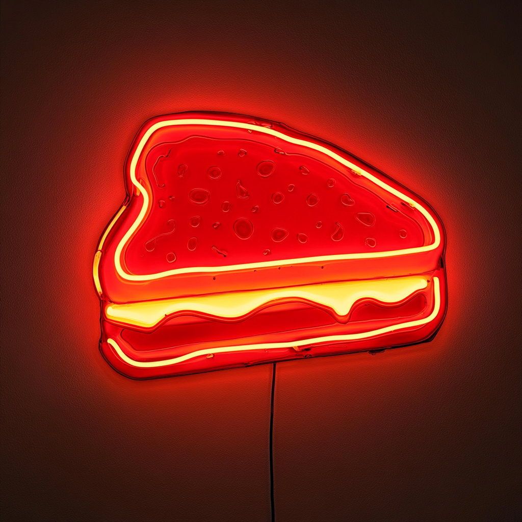 Grilled Cheese - Red Neon Sign, 18 Inches