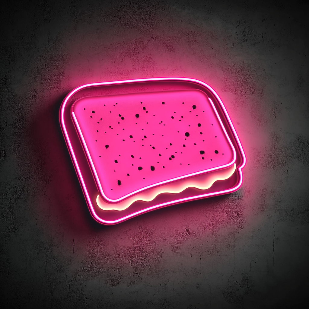 Grilled Cheese Sandwich - Pink Neon Sign, 24 Inches