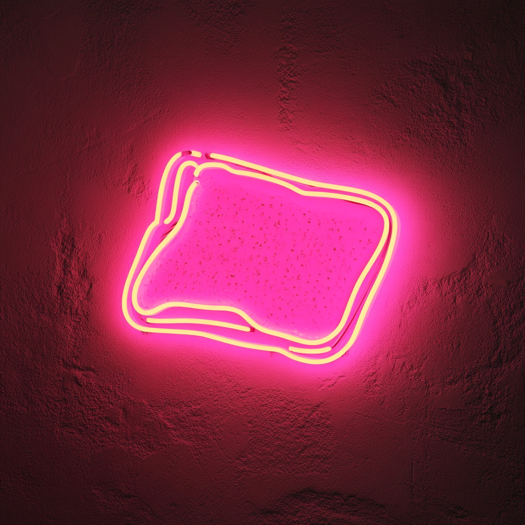 Grilled Cheese Sandwich - Pink Neon Sign, 18 Inches