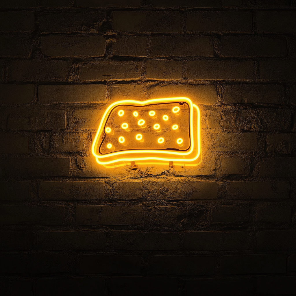 Grilled Cheese Sandwich - Yellow Neon Sign, 24 Inches